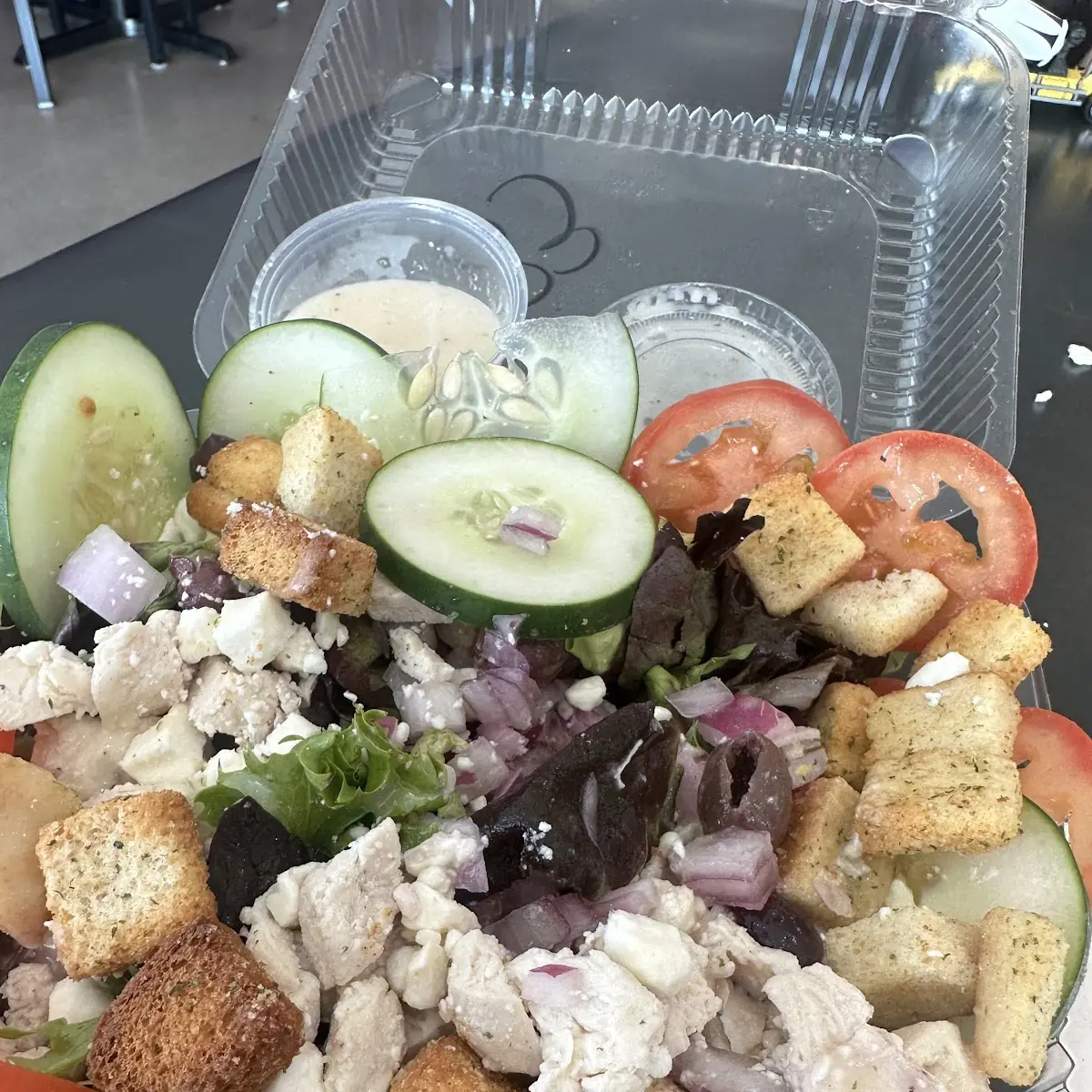 Greek Salad with Grilled Chicken