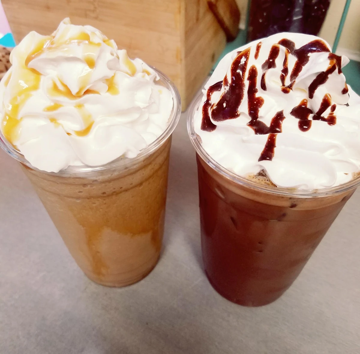 Caramel and Mocha Frappe