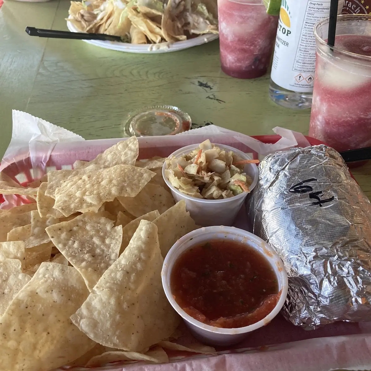 Steak Burrito and Street Corn