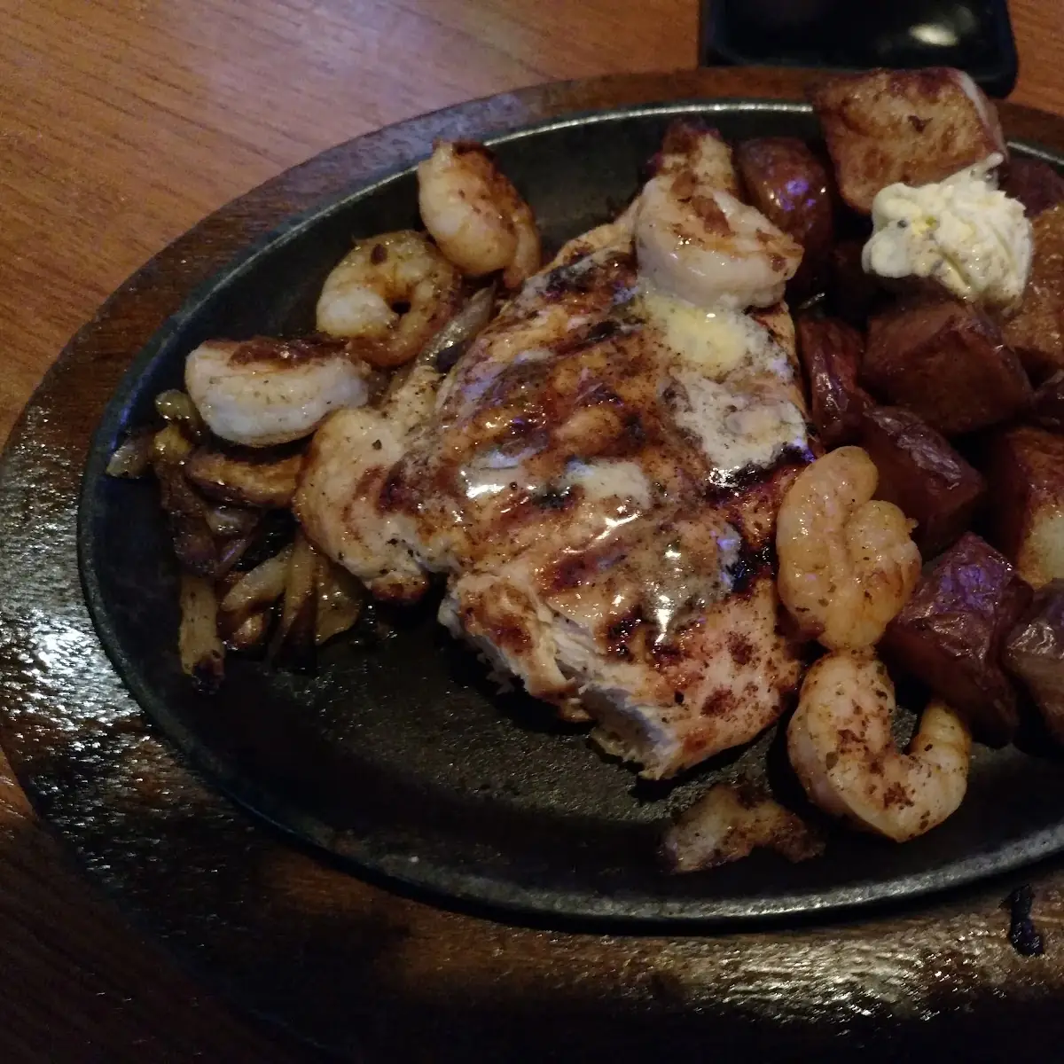 Bourbon Chicken and Shrimp