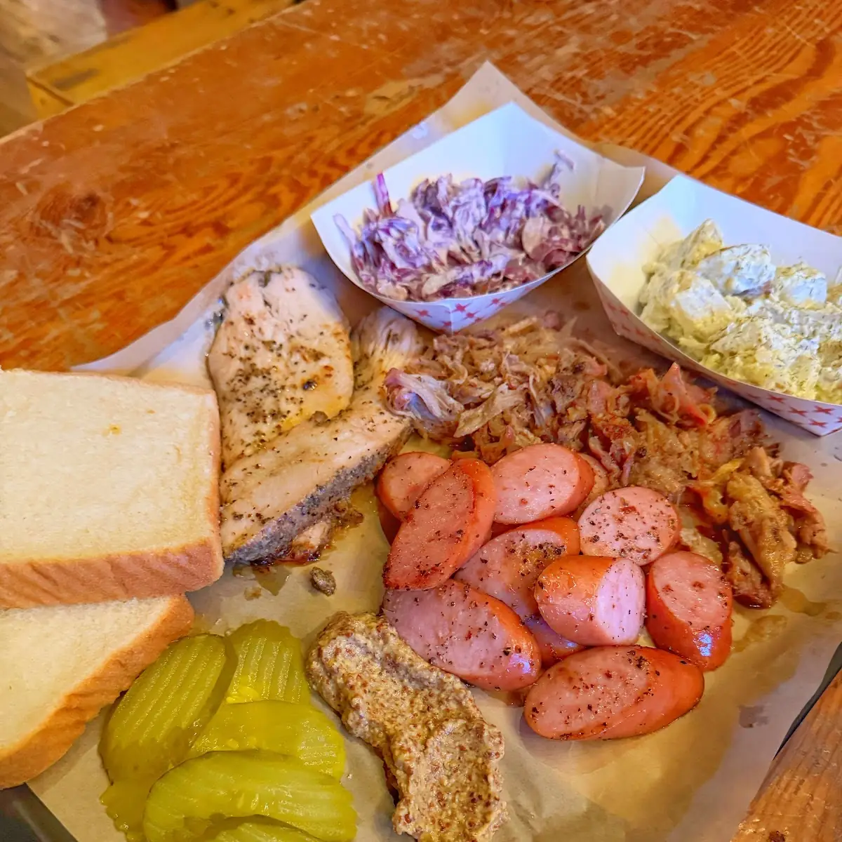 Sausage and Pulled Pork