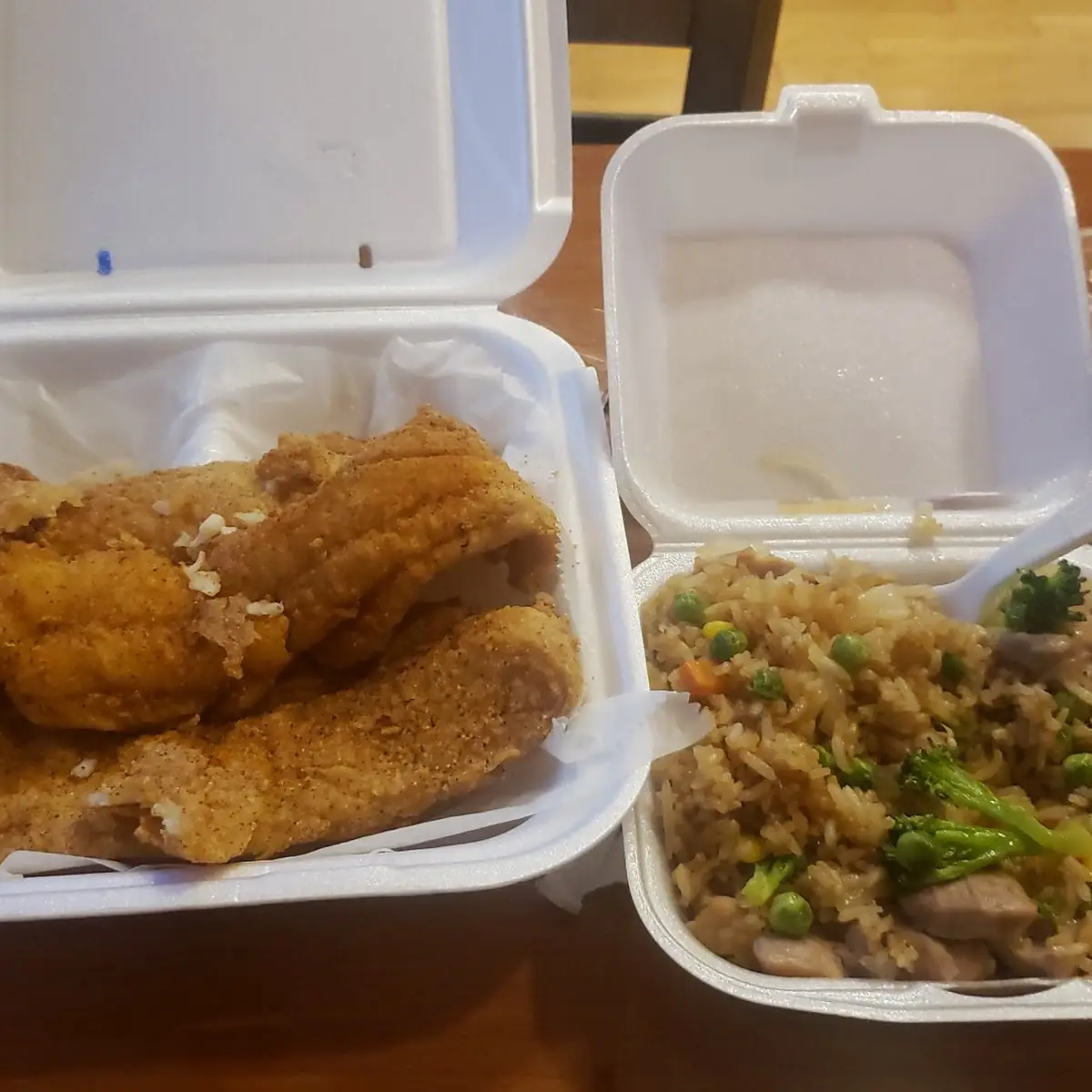 Catfish and Chicken Fried Rice