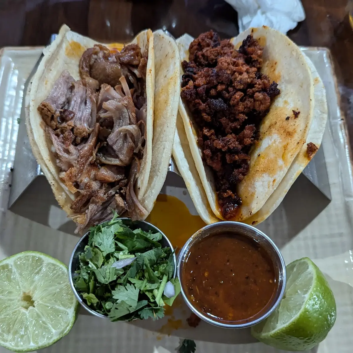 Street Tacos Chorizo and Carnitas