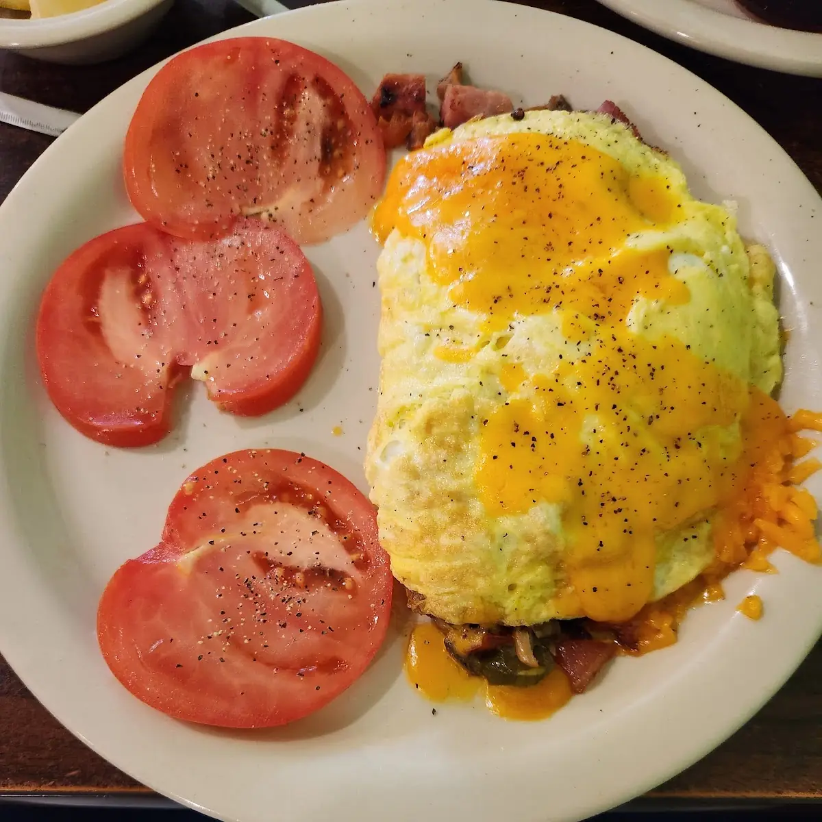 Omelettewith Tomato Slices