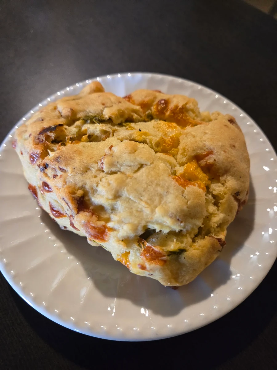 Green Chile and Cheddar Scone