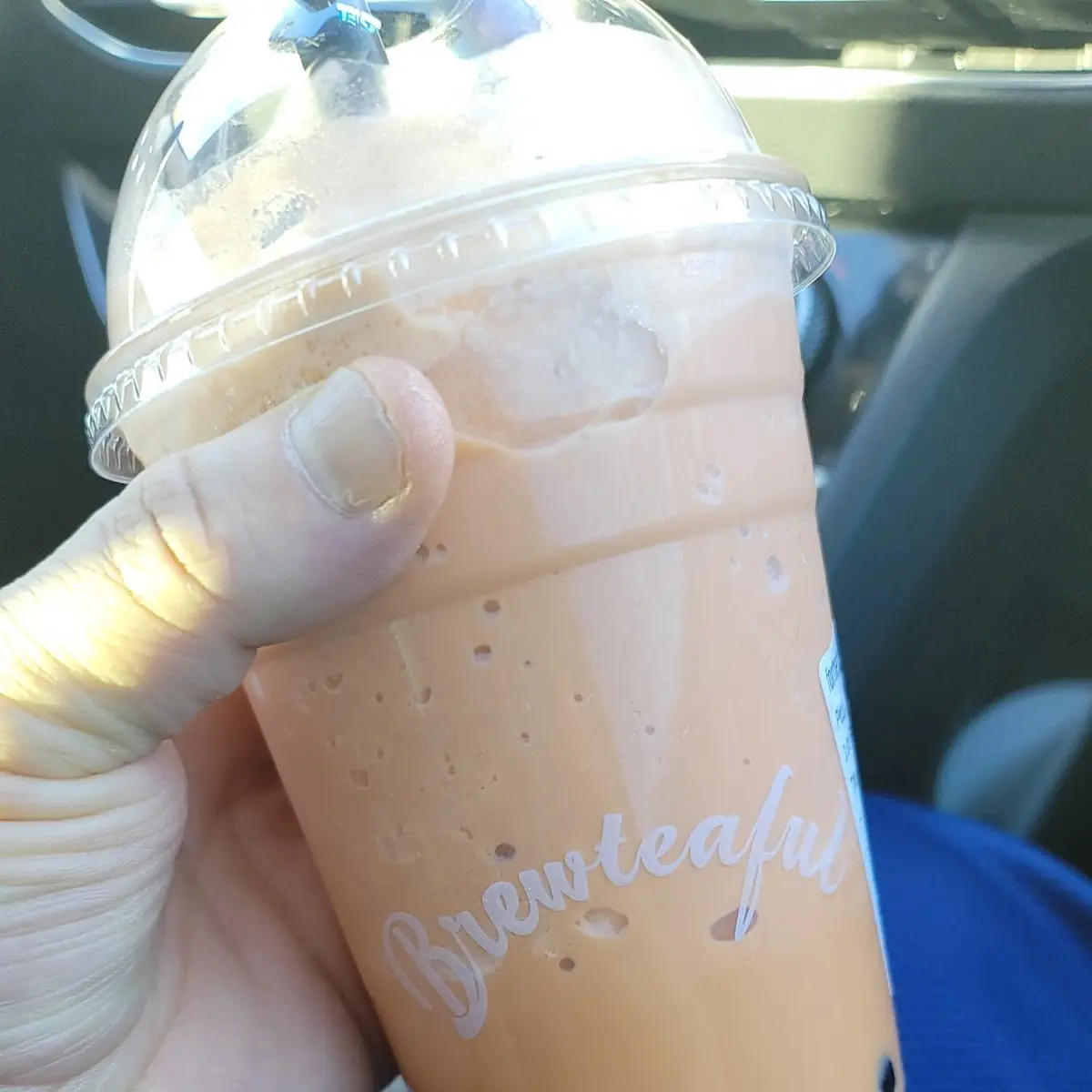 Thai Tea Slush Half Sweet