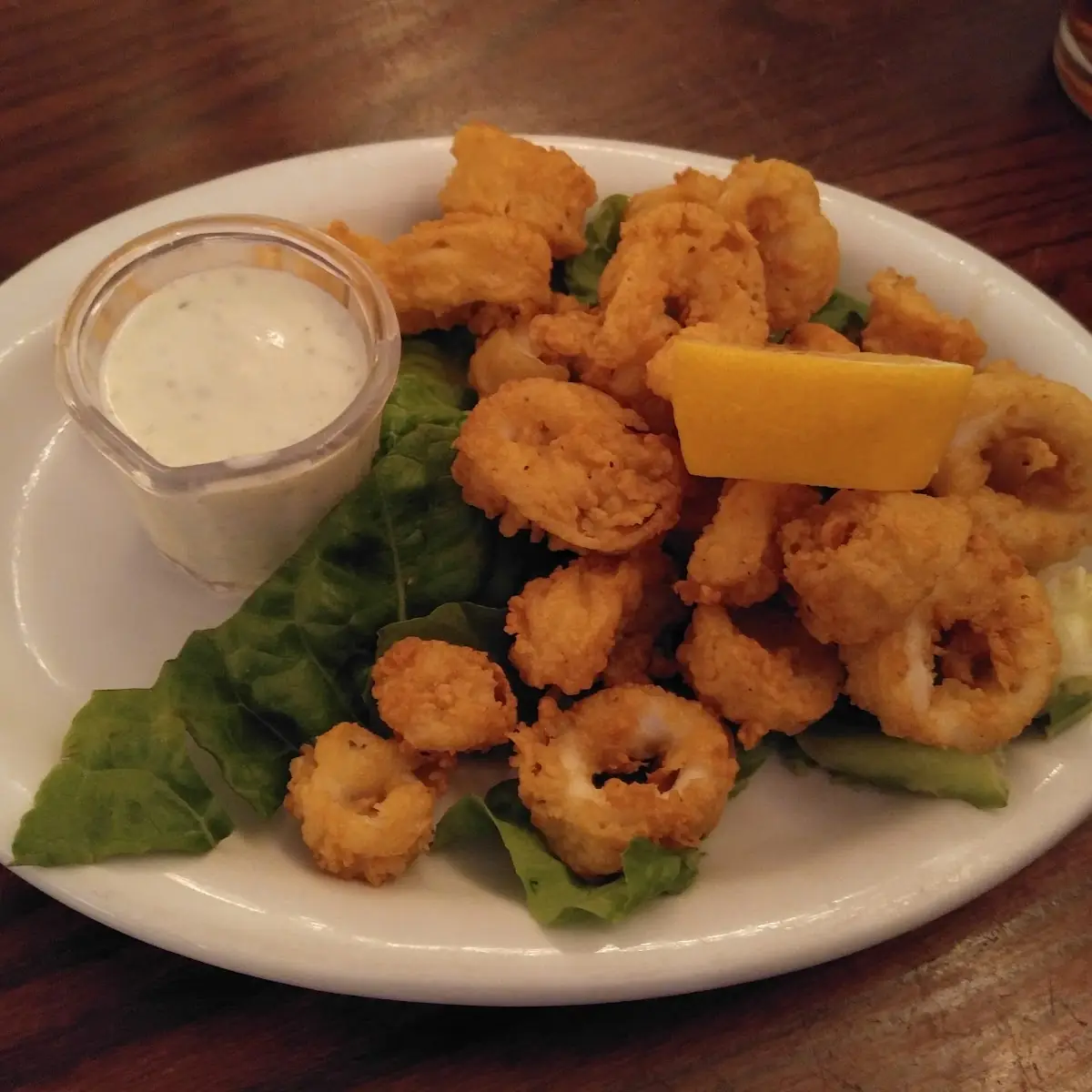 Crispy Calamari Lemon Chicken Soup
