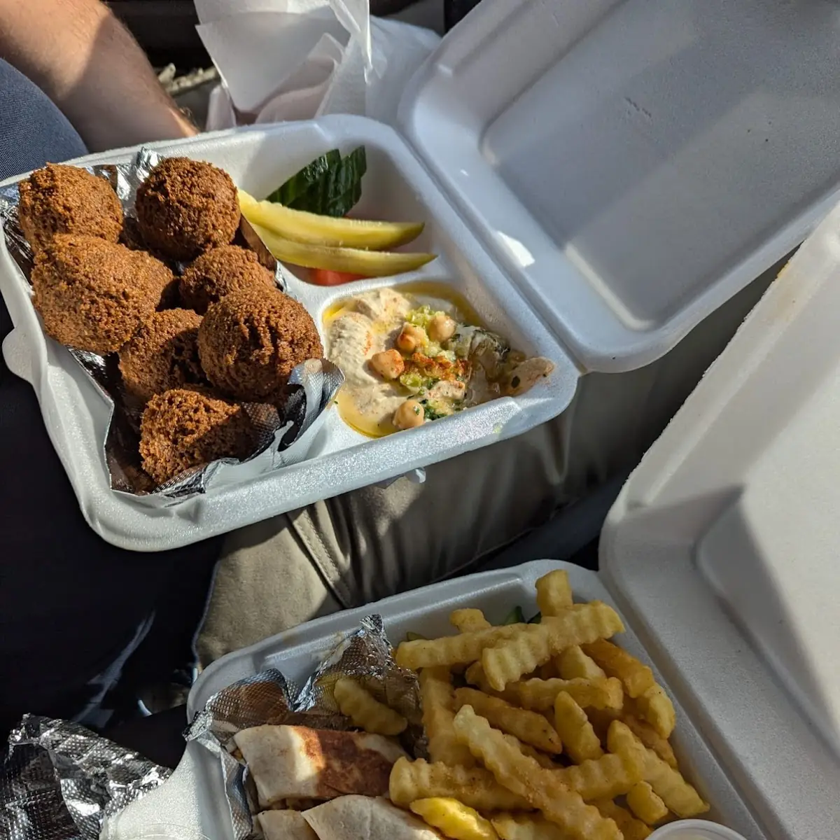 Falafel Teller & Shawarma Wrap