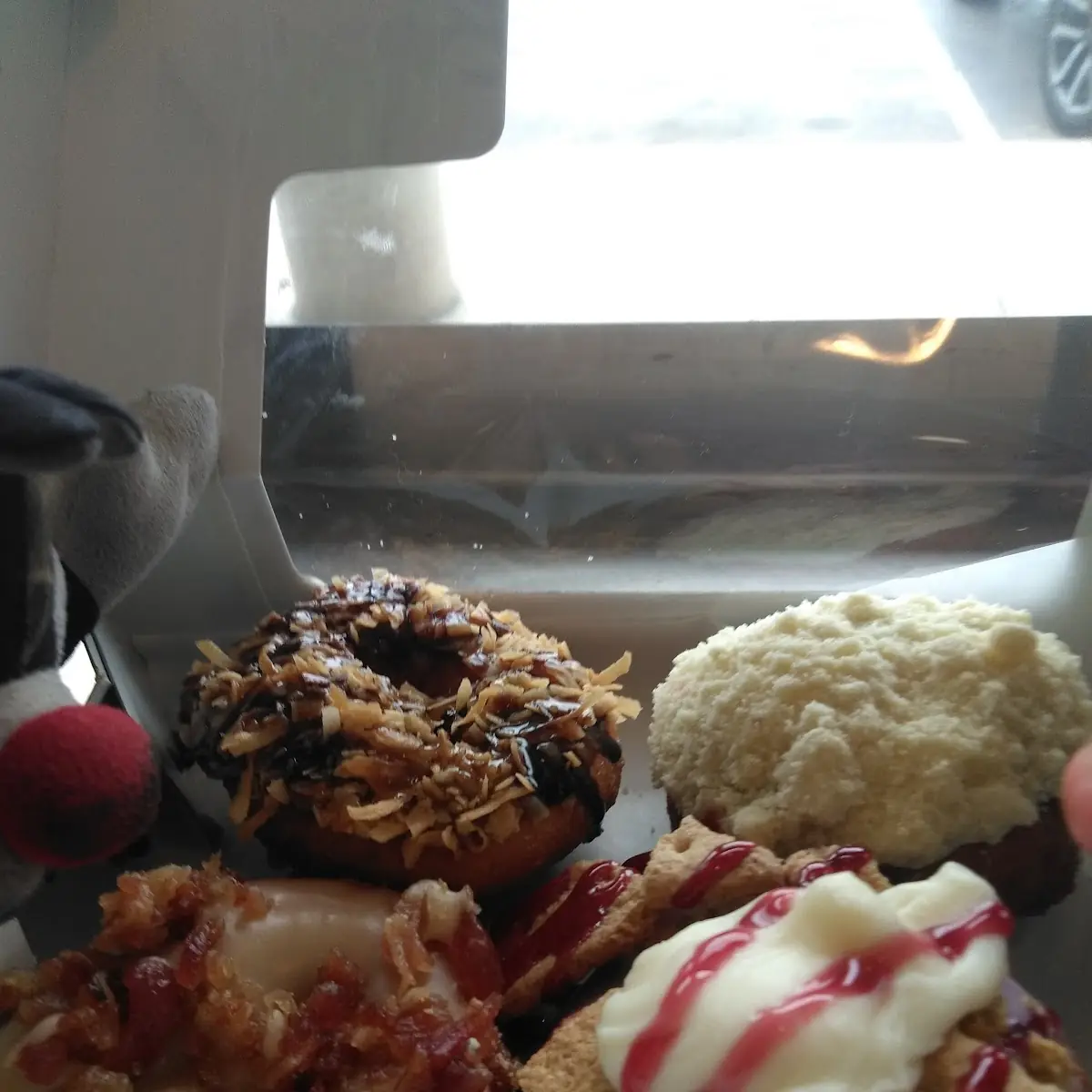 Maple Bacon Cake Donuts Lemon Bar Samoa & Wild Berry Cheesecake Cake Donuts