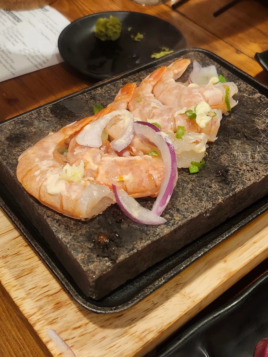 Shrimp for Hot Stone, Sushi Toshi