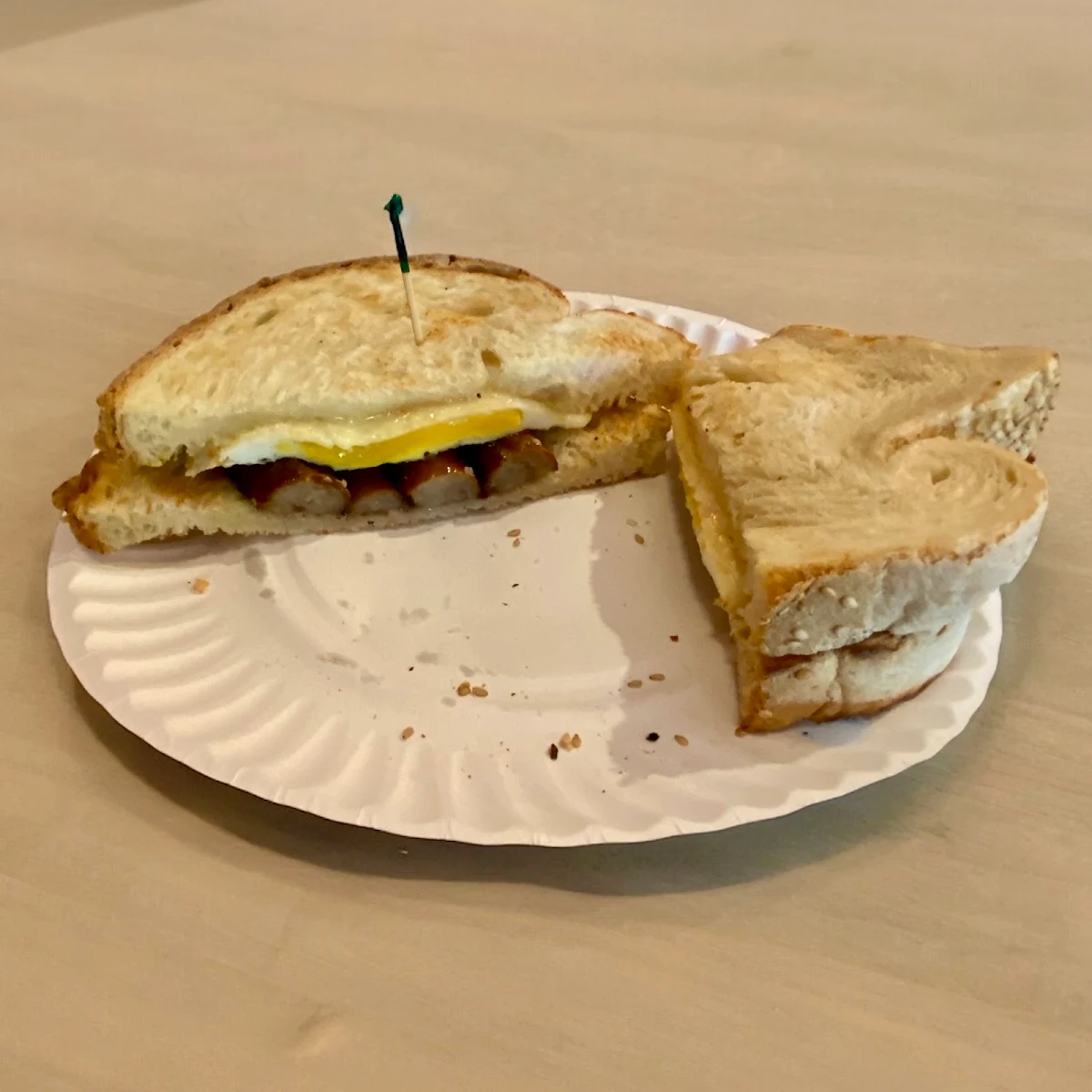 Irish Sausage Breakfast Sandwich