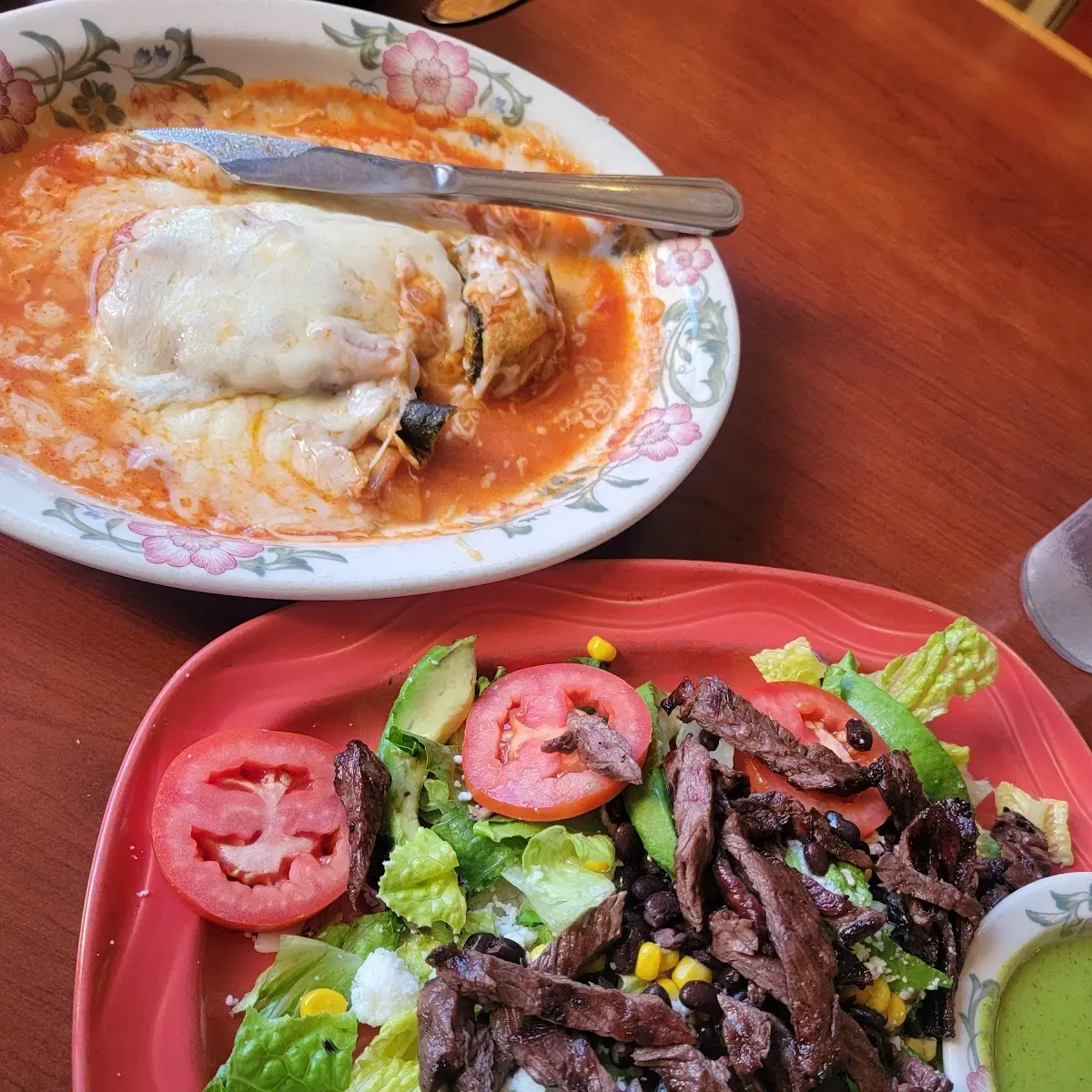 Asada Salad and Chile Relleno