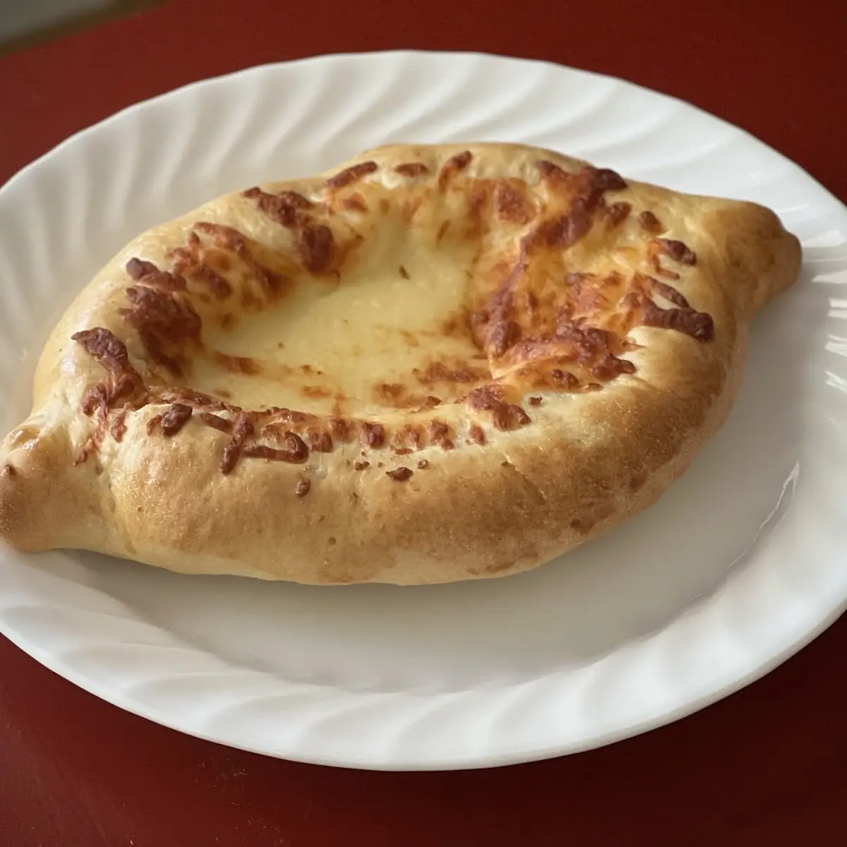 Khachapuri with Egg & Salad