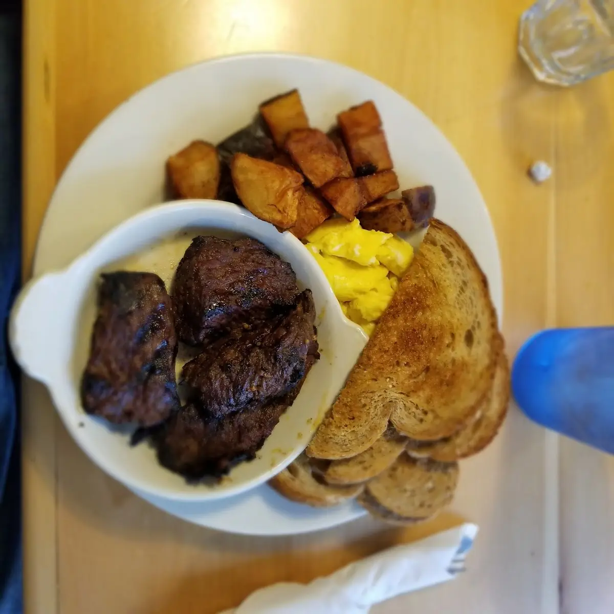 Steak Tips & Eggs Any Style