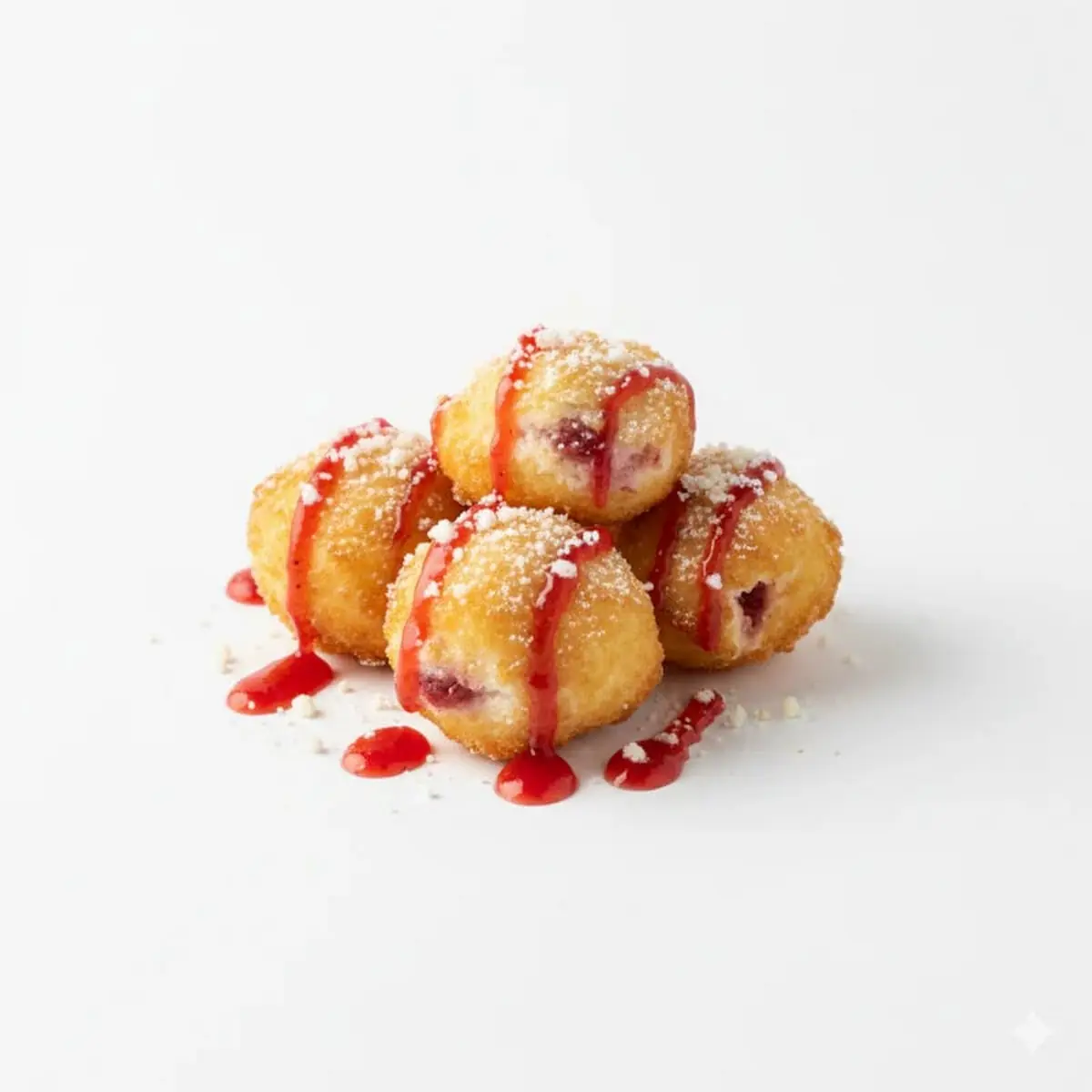 Fried Strawberry Cheesecake Bites