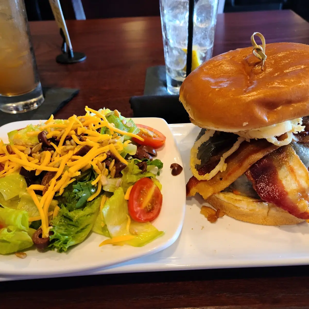 Crimson and Blue Cheese Burger