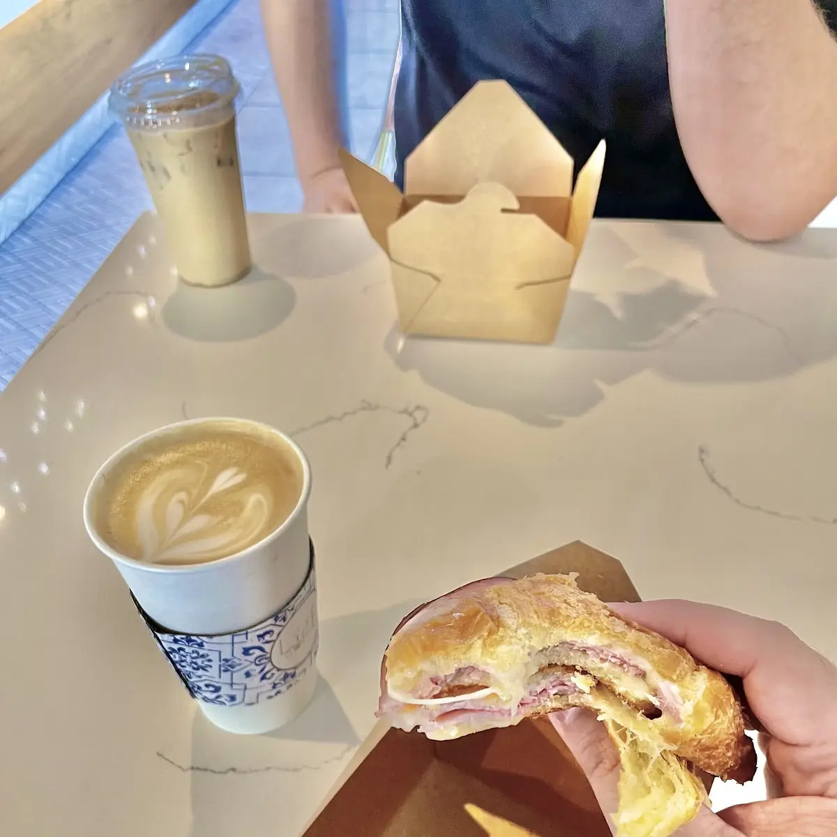 Latte & Croissant Sandwich