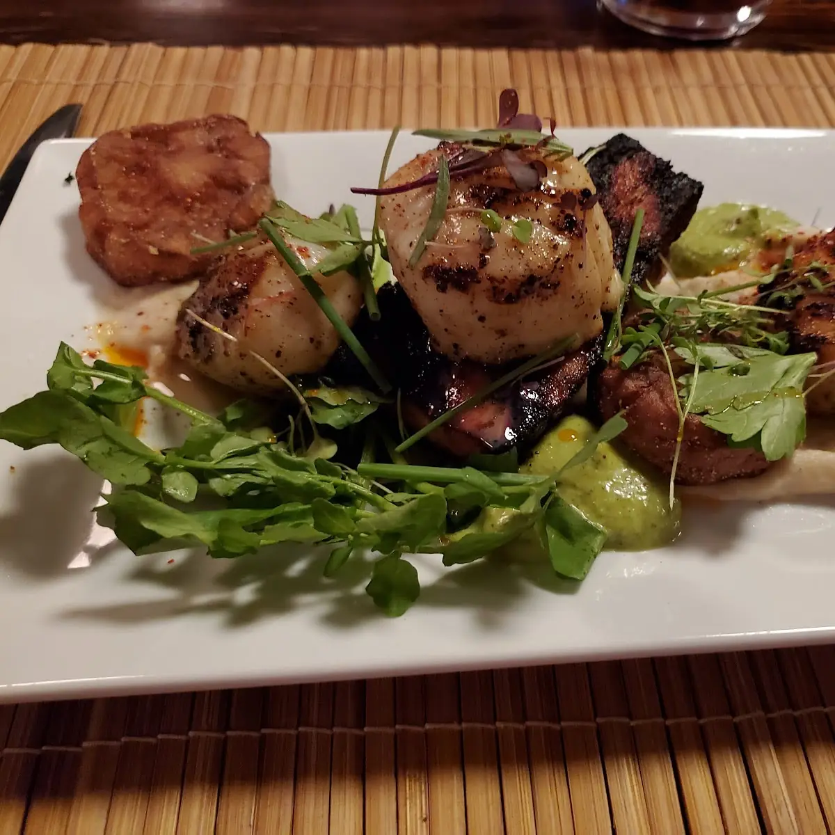 Scallops and Pork Belly