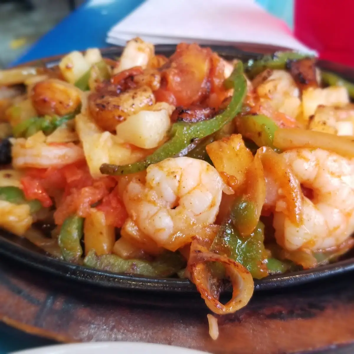 Shrimp Fajitas with Pineapple Added on Request