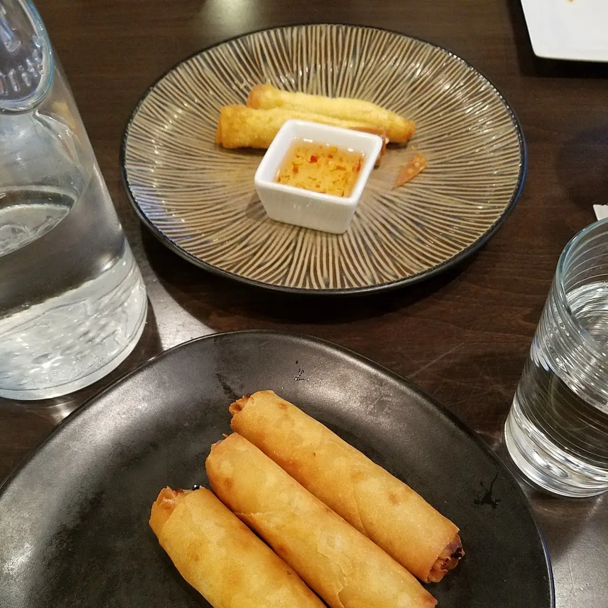 Chicken Egg Roll and Cheese Wonton