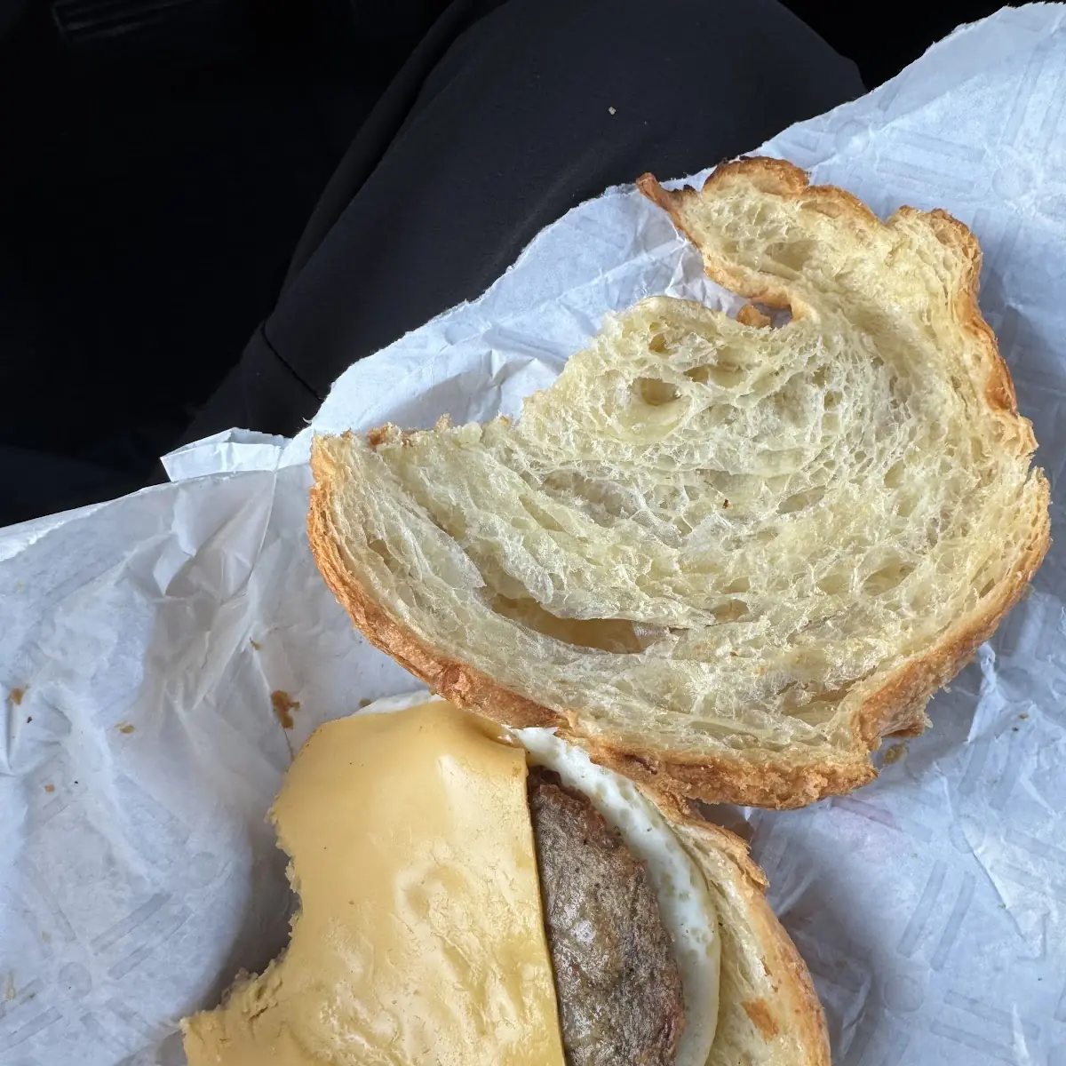 Sausage Egg and Cheese Croissant