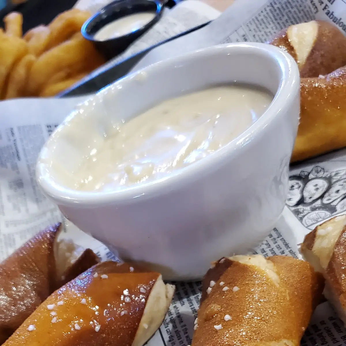 Pretzel Sticks with Queso