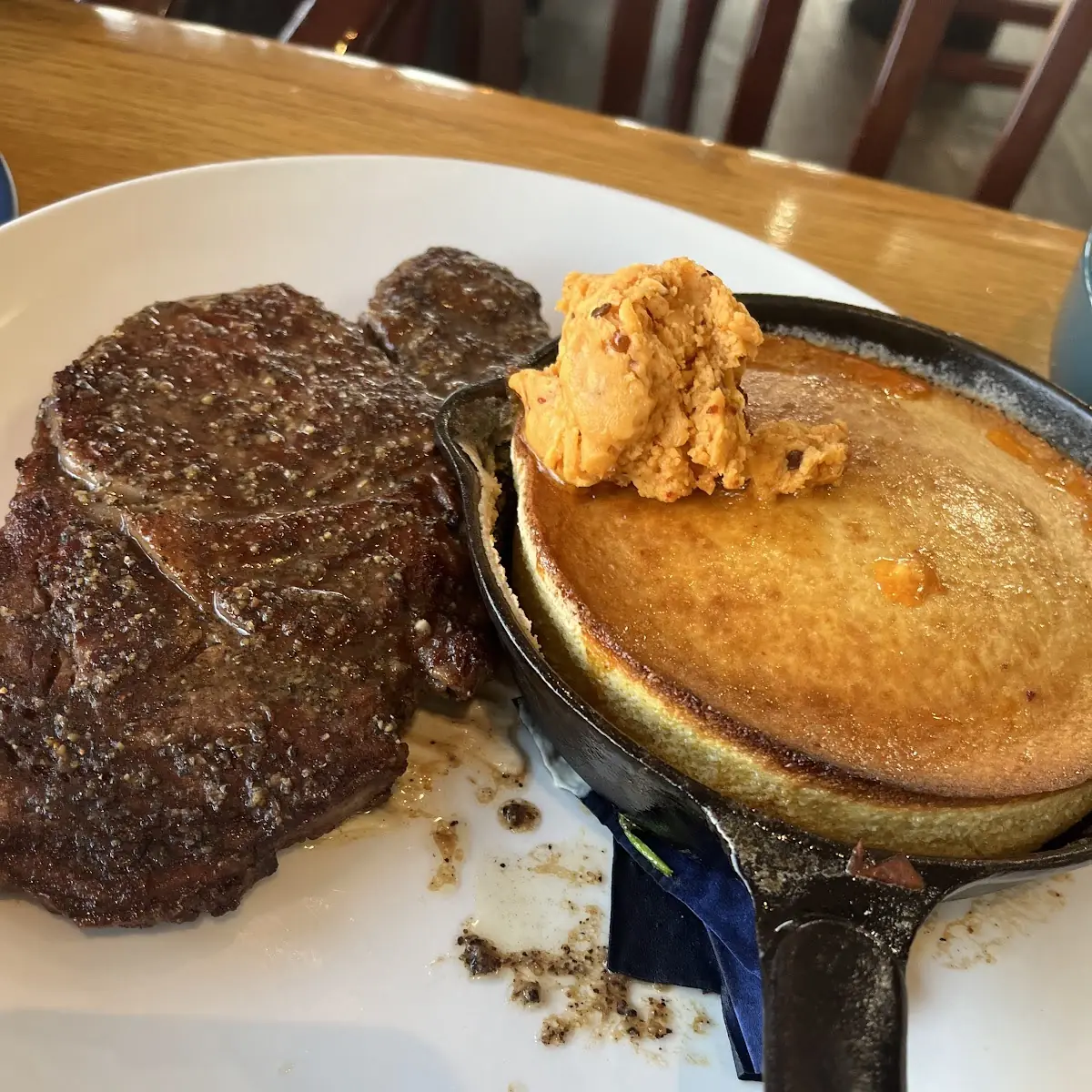 Corn Bread and Steak