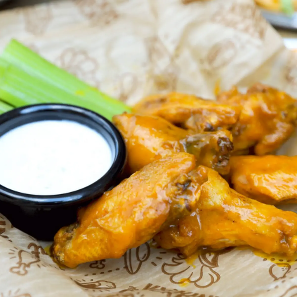 Lemon Pepper Wings with Ranch Dressing