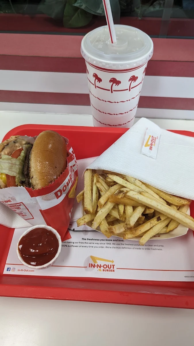 Double Double Burger and Fries