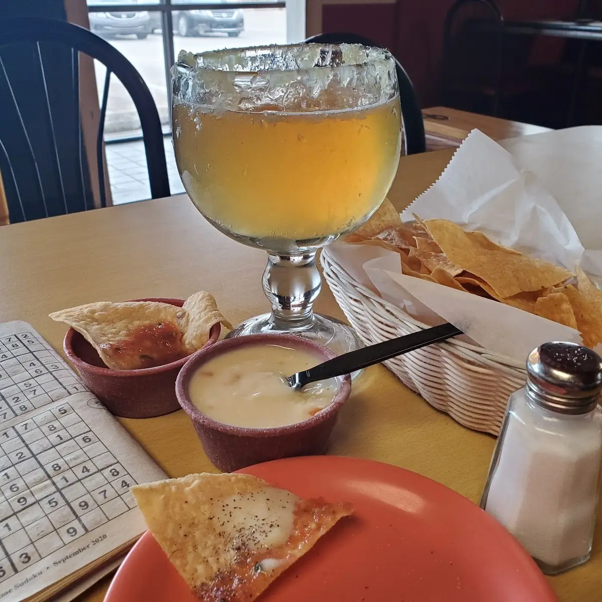 Chips Salsa Queso Dip