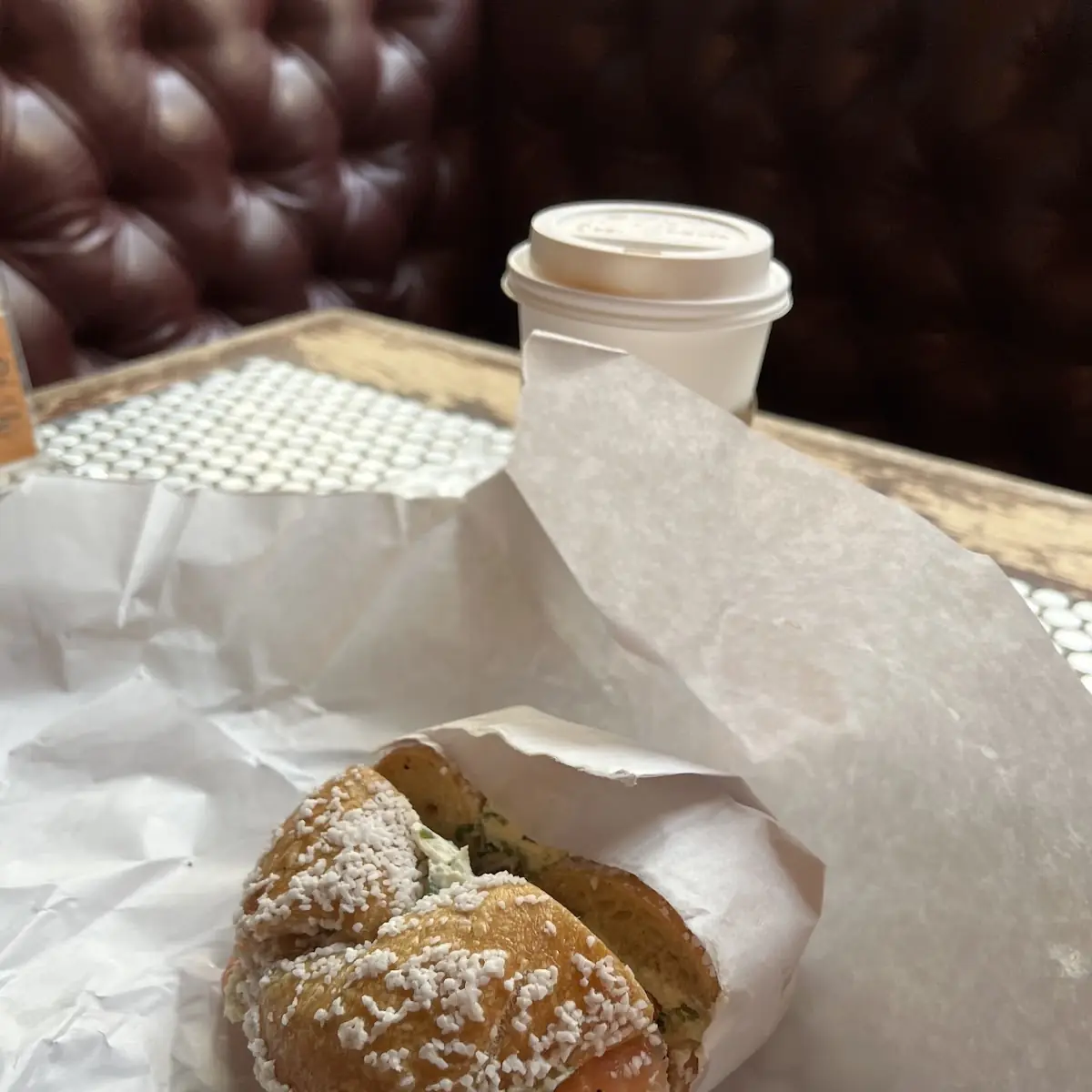 Salted Bagel with Lox