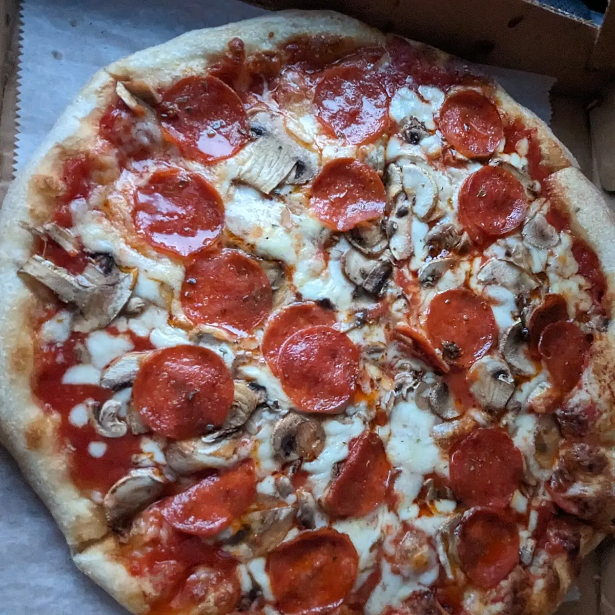 Pepperoni and Mushroom Pizza