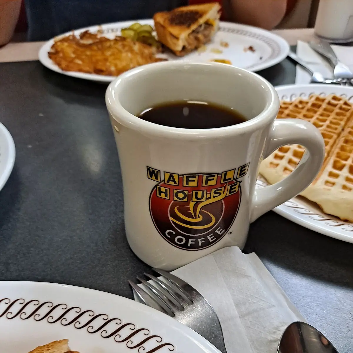 Coffee and Texas Bacon Egg & Cheese Melt