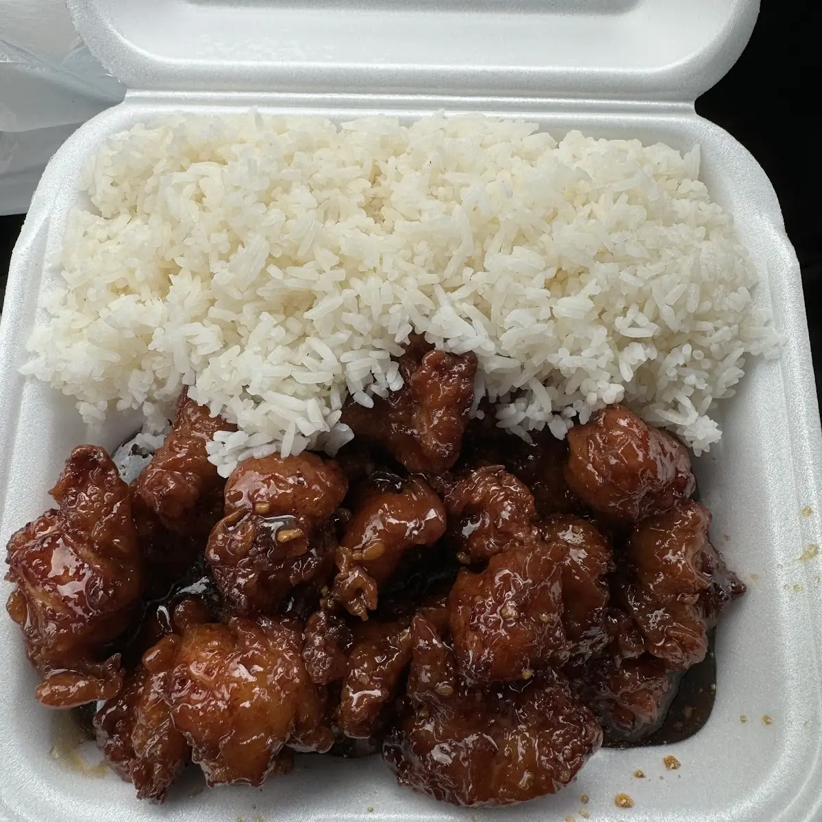 Orange Chicken with White Rice
