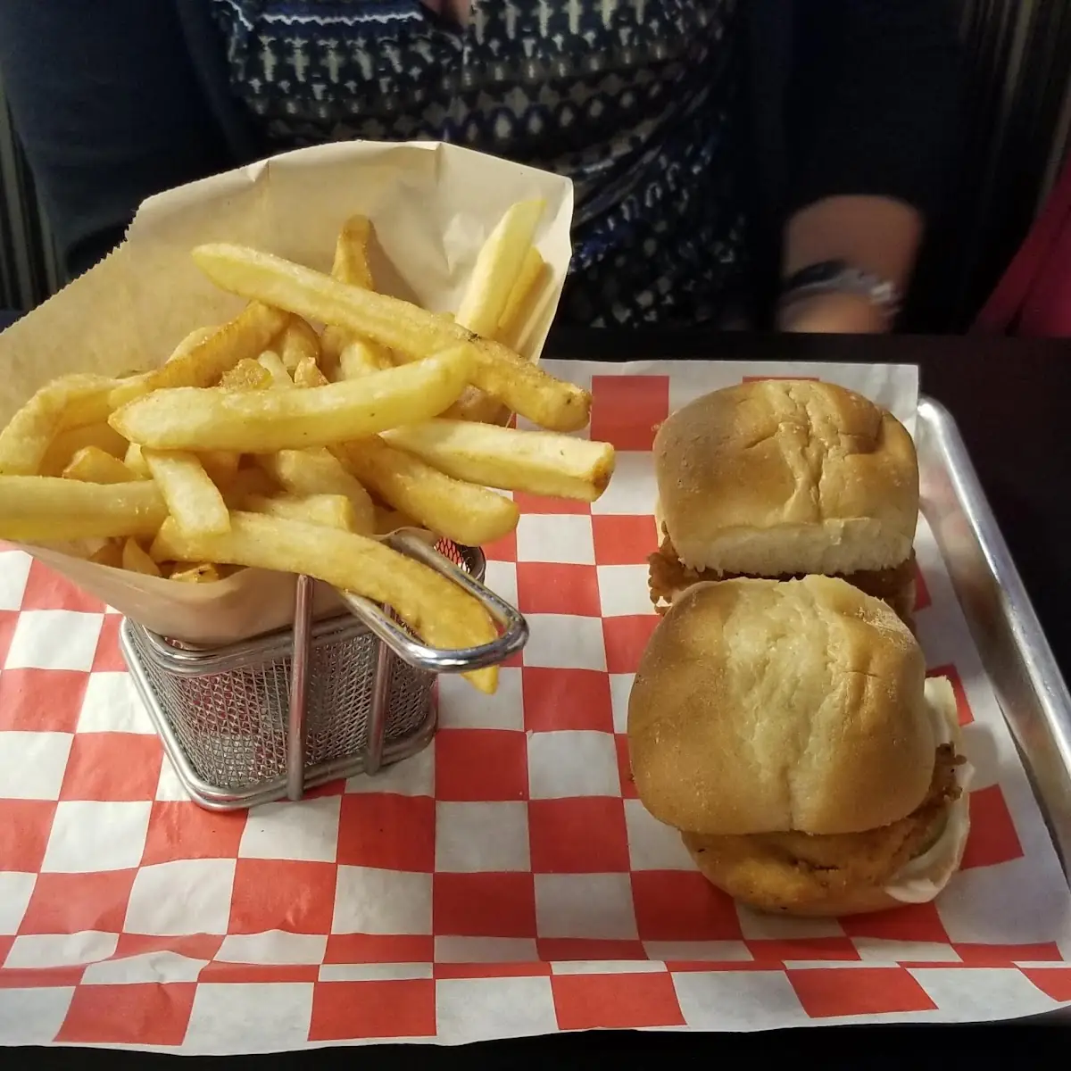 Chicken Sliders and Fries