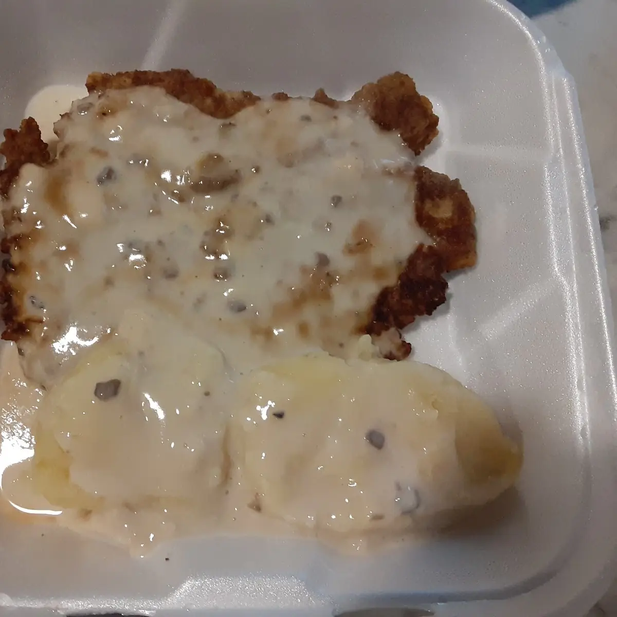 Chicken Fried Steak Dinner with Mash Potatoes