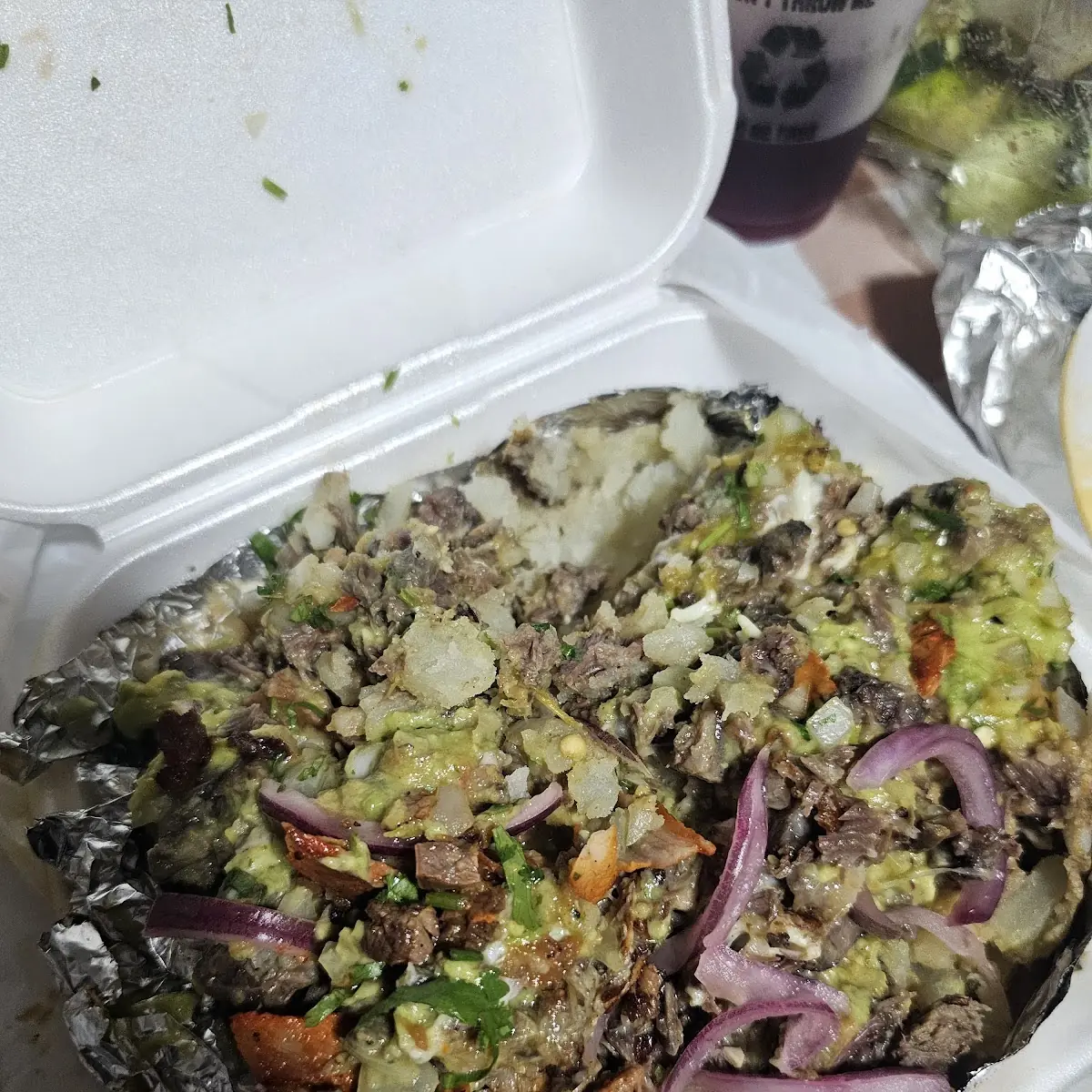 Baked Potato with Cabeza