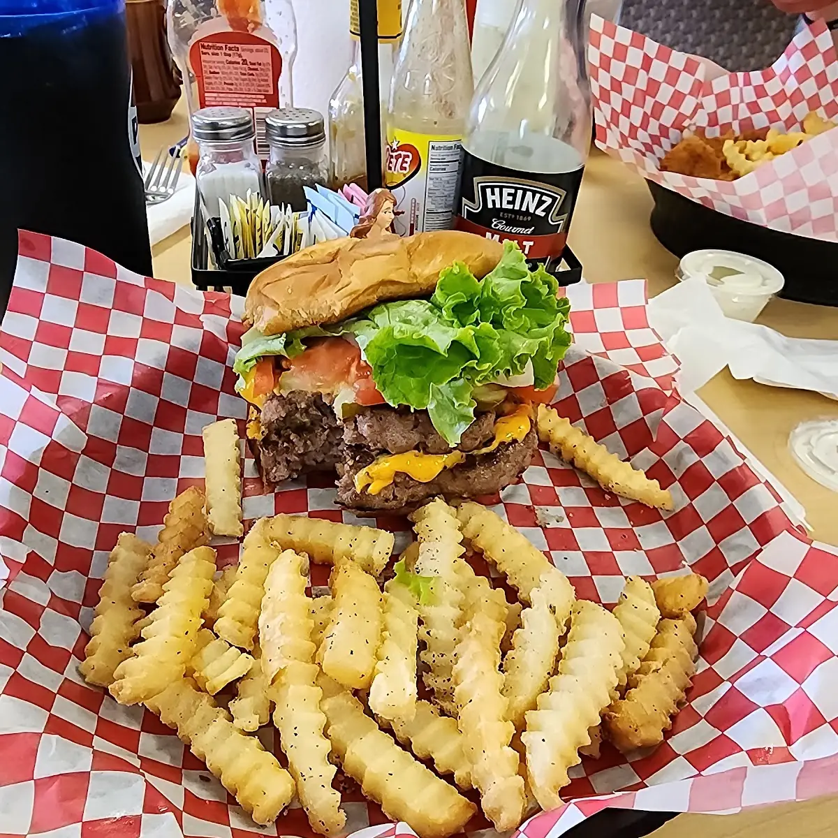Double Moo Burger with Fries
