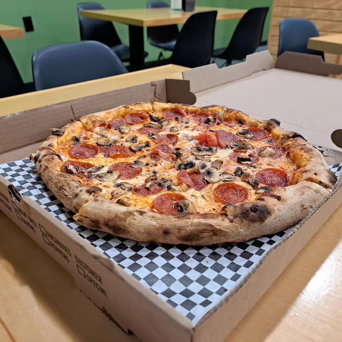 Pepperoni and Mushroom Pizza