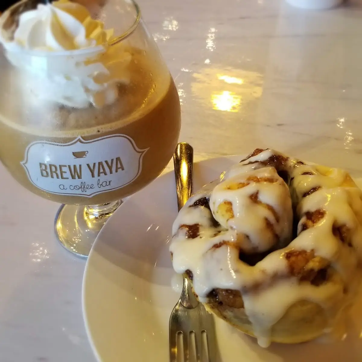 Dirty Chai and Cinnamon Roll