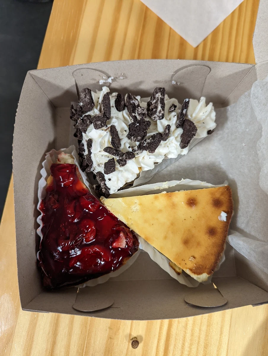 Cherry Cheesecake Slice Plain Cheesecake Slice Oreo Cheesecake Slice