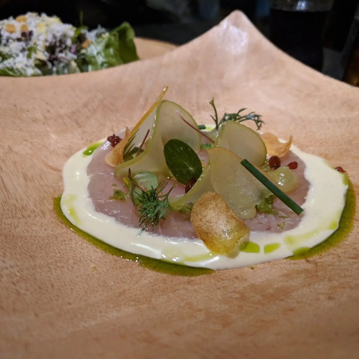 Bincnotan Charred Japanese Yellow Tail Crudo