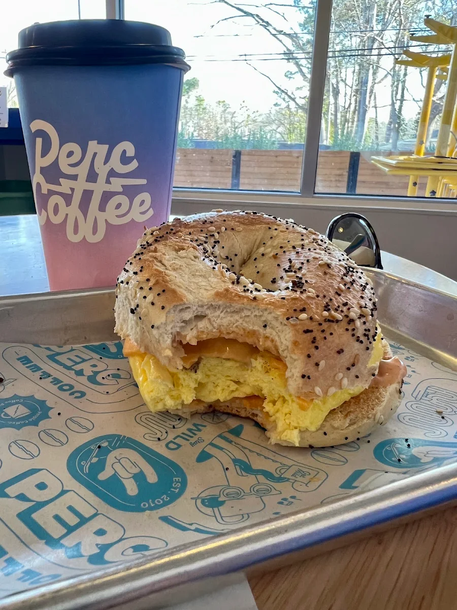 Egg and Cheese on Everything Bagel