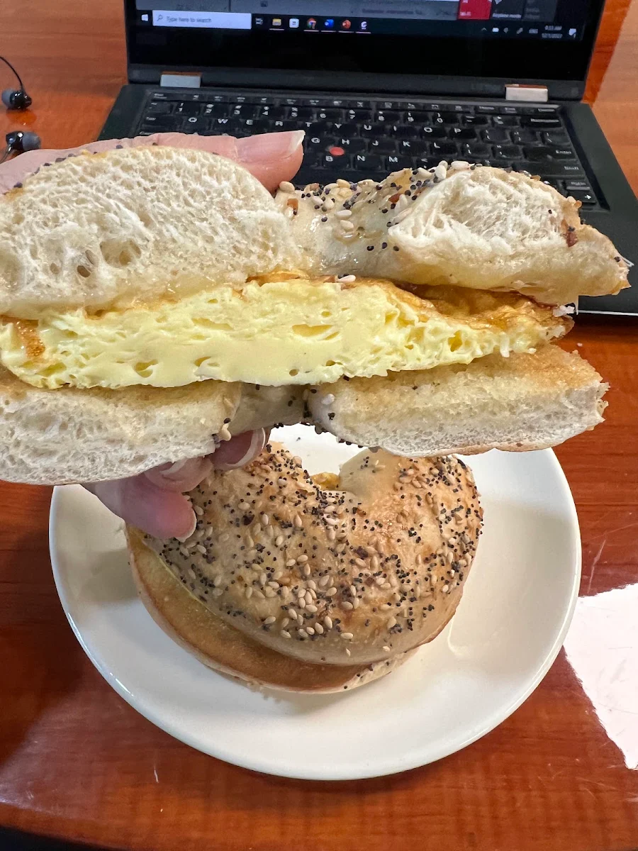 Egg and Cheese Everything Bagel