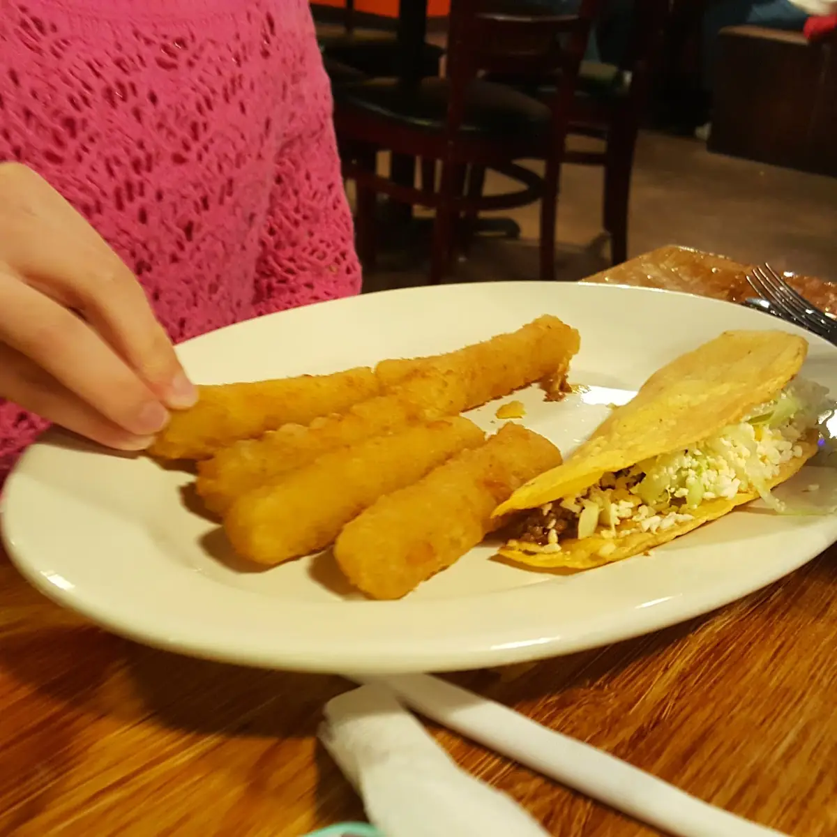Taco with Cheese Sticks