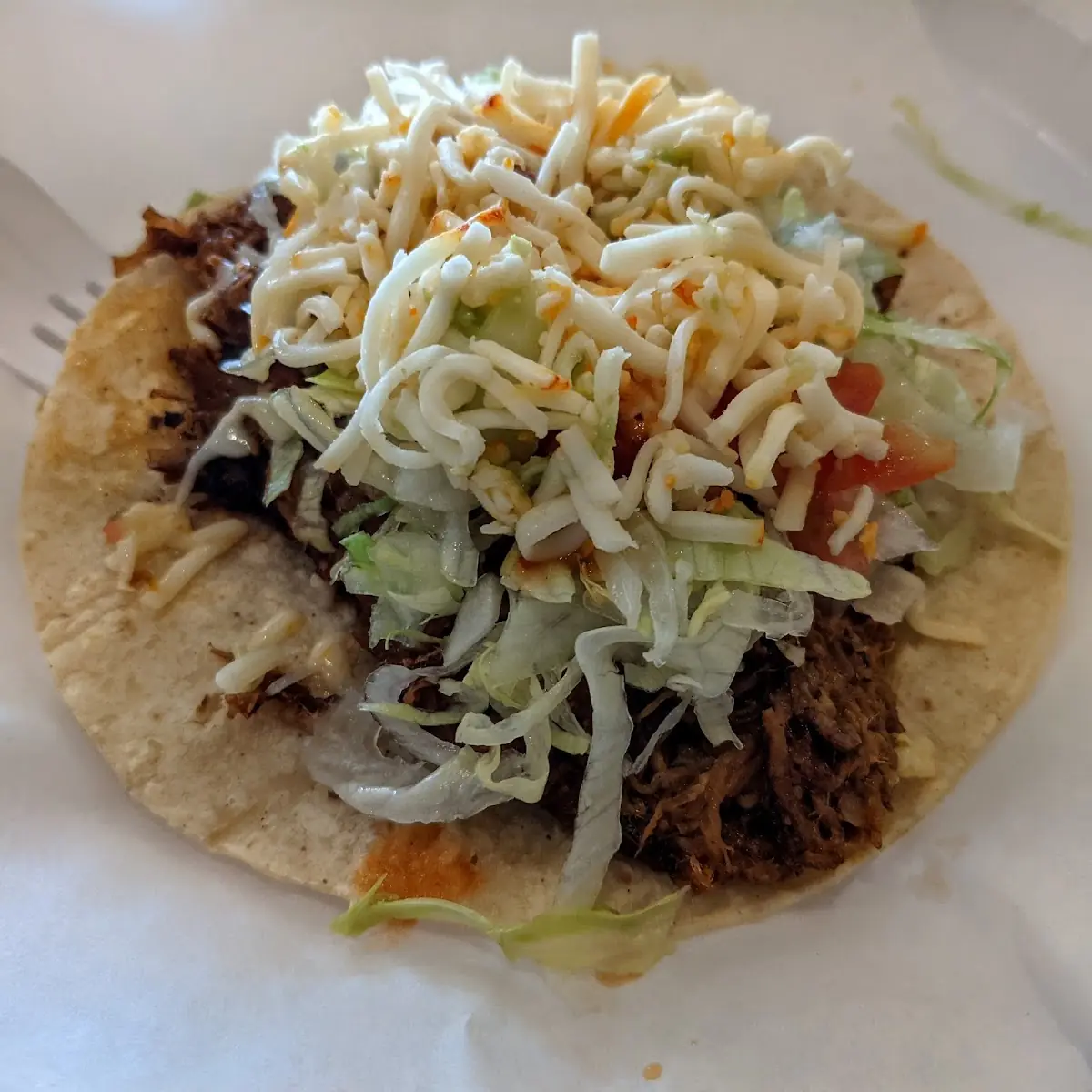 Shredded Beef Tostada