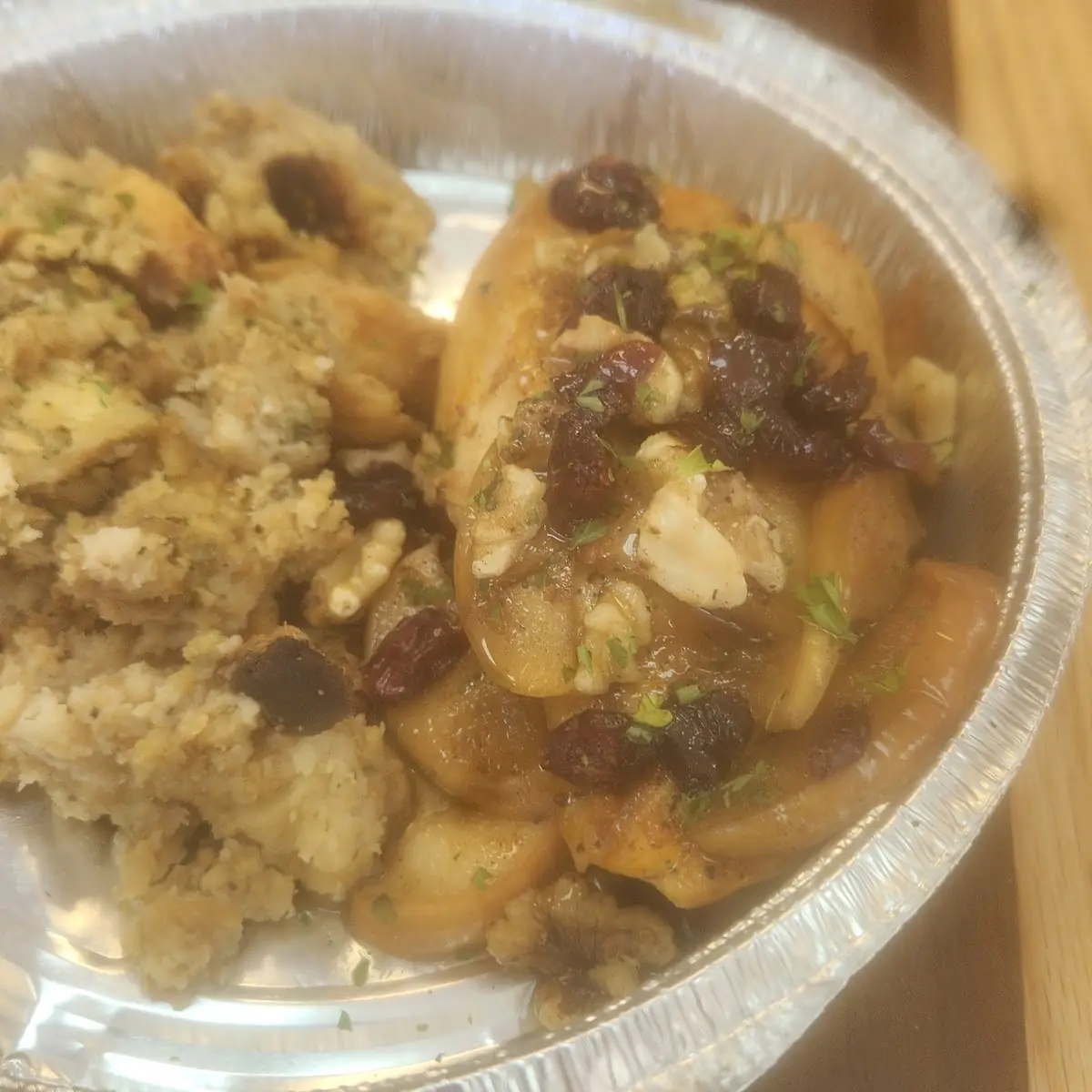 Cranberry Walnut Chicken with Stuffing