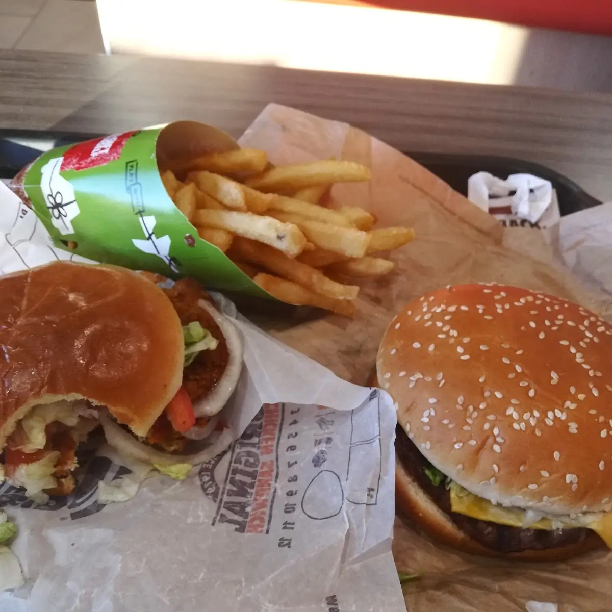 Whopper and Spicy Chicken