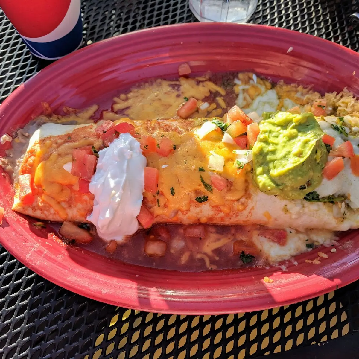 Shredded Beef Tamale and Chicken Enchilada