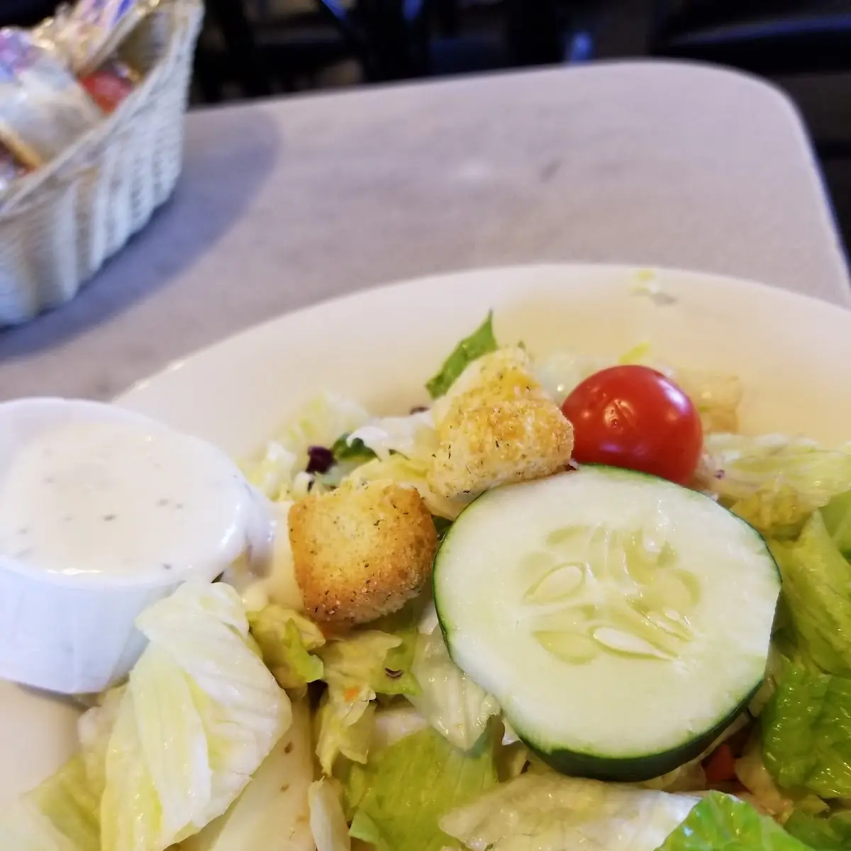 Side Salad with Brown Lettuce